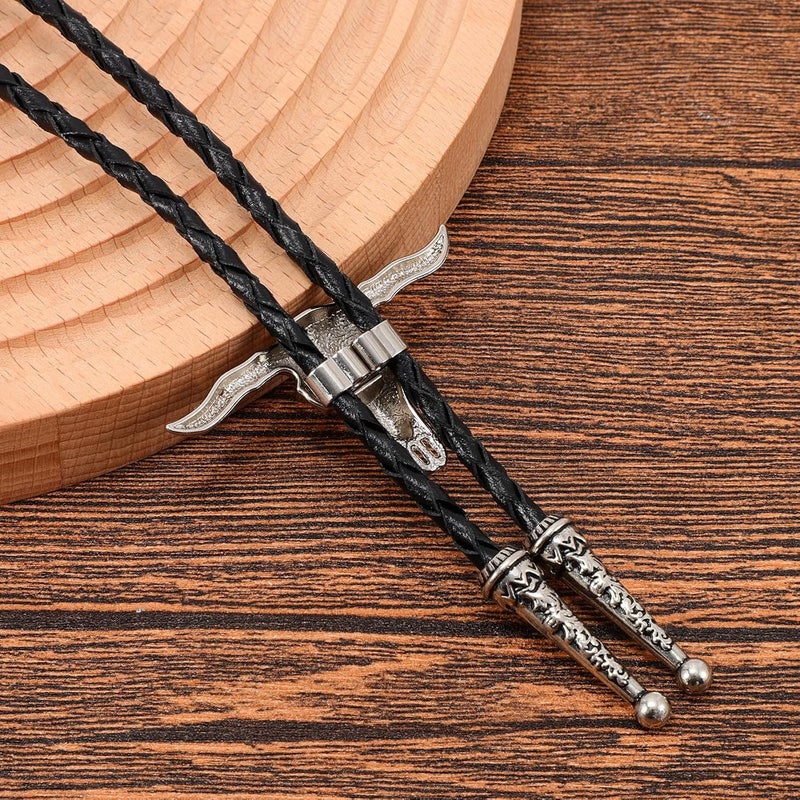 Sansths Bolo Tie for Men Cowboy Tie Native American Retro Western Necklace Cowboy Cowgirl Accessories for Men Women - Image 3